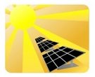 Solarmodul wandelt durch Photovoltaik Sonnenenergie um