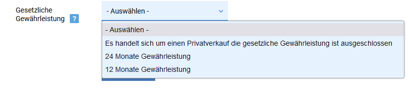 Gestzliche Gewährleistung bei Kleinanzeigen